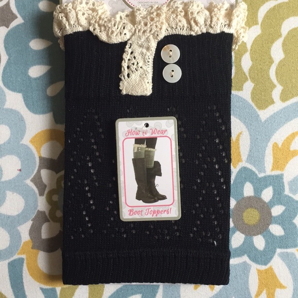 Ebony & Lace Boot Toppers - Picture 2 of 4